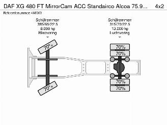 DAF XG 480 FT MirrorCam ACC Standairco Alcoa 75.983 km! picture 34